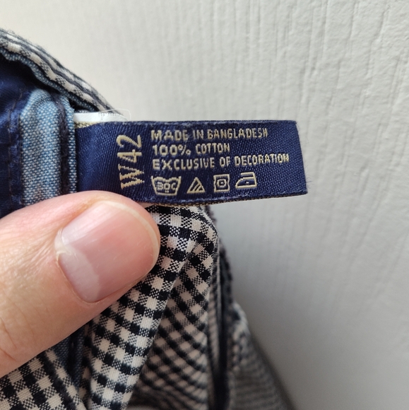 US Polo Assn men's checkered shorts plaid summer boat casual black white cotton - Picture 11 of 11